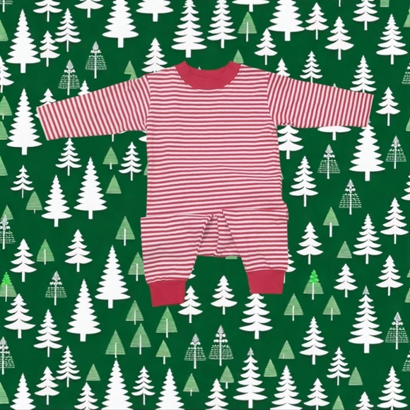 Baby Luigi Kids Unisex Red And White Stripe Pajama/Lounge Set - Picture 2 of 15